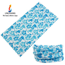 Lingshang custom print bandana flower headband sports bandana